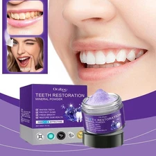 50g Purple Cleansing and Whitening Tooth Powder Teeth Cleansing Fresh Breath New