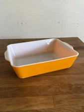 VTG PYREX 2 QT 0503 Orange Refrigerator Casserole Dish (No Lid) Retro
