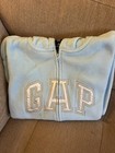 New Gap Girl Fleece Zippered Hoodie in Color Light Blue, Size XXL (14-16). — photo 4