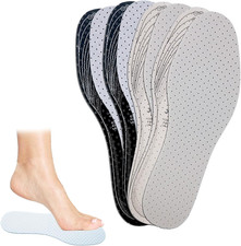 4 Pairs Breathable Shoe Insoles Double Layer Latex Foam Perforated Cushion Inser