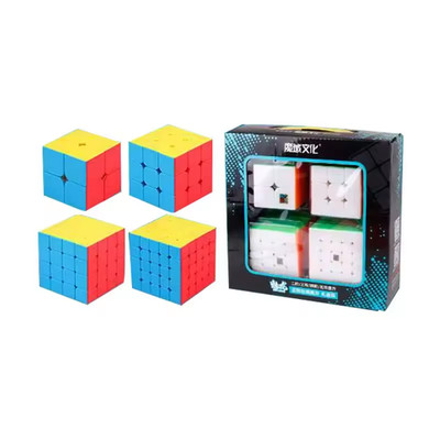 [ECube] MoYu MeiLong Bundle Set 4pcs - Includes the 2x2, 3x3, 4x4, and 5x5 cubes