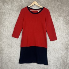 Banana Republic Sweater Dress Womens Medium Red 3/4 Sleeve Knee Length- 4896