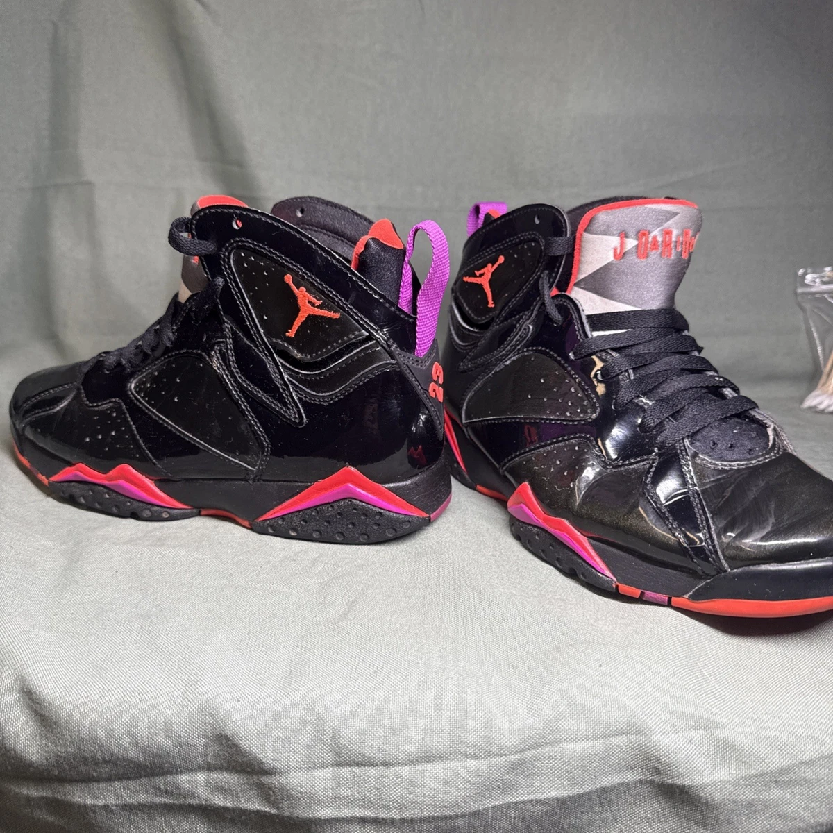 Jordan 7 Retro Black Gloss W for sale | eBay