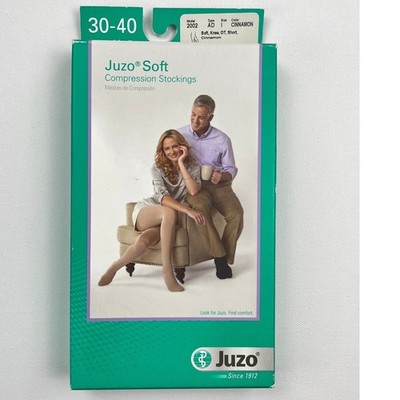 Juzo Soft 2002 AD Knee High Stockings 30-40 mmHg SZ I Short Open Toe Cinnamon