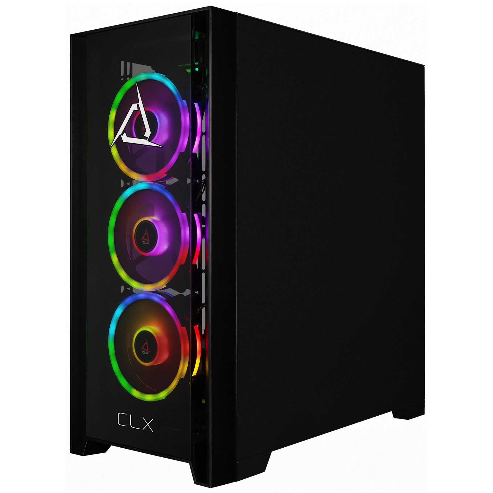 CLX Obelisk Gaming PC Case ATX E-ATX Mid Tower Tempered Glass 7 Fans 4