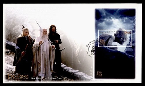 DR WHO 2003 NEW ZEALAND FDC LORD OF THE RINGS CACHET S/S $2 M69399