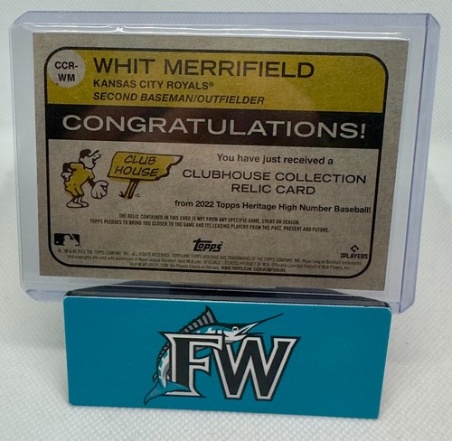 2022 Topps Heritage High Number Whit Merrifield #CCR‑WM Clubhouse Relic Royals - Picture 2 of 2
