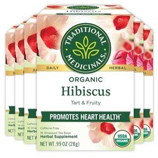 Traditional Medicinals Organic Hibiscus Tea, 96 Bags ,6 Pack.