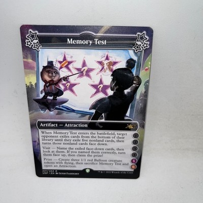 Memory Test (5-6) 221 Rare Unfinity Magic: The Gathering Lightly Played