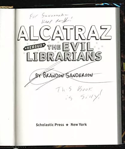 Alcatraz Versus the Evil Librarians, Sanderson, Brandon
