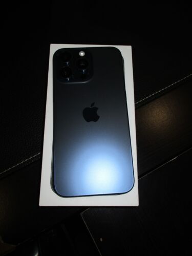 New Open Box Factory Unlocked Apple iPhone 15 Pro Max 256GB Blue Titanium