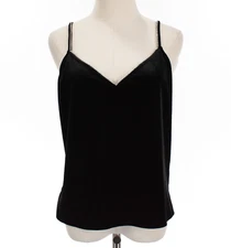 Cami NYC NWT Vrinda Cami Tank Top w/ Rhinestone Trim/Straps Size M Black Velvet