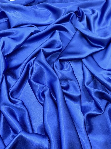 1 mtr shiny royal blue crepe back satin fabric,bridal,deco,dress 58”wide (147cm) - Picture 3 of 4