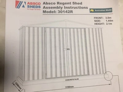 Absco Regent Shed 3014r Sheds Storage Gumtree Australia