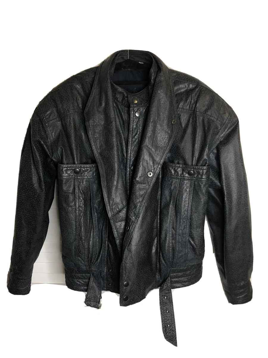 Ebay black store leather jacket
