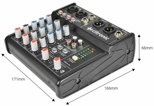Citronic U-PAD Compact Mixer + 24 Bit USB Mic or Guitar or Line input 4 Channels - Picture 3 of 4