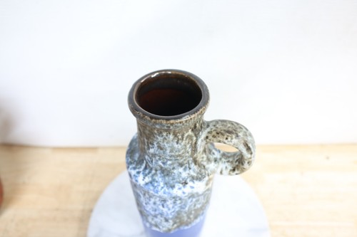 Nice Clean Scheurich Fat Lava Drip Glaze Vase Model 401-28 W Germany Blue Grey - Picture 8 of 9