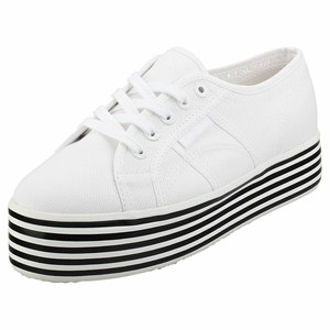 superga white leather flatform