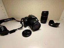 Canon EOS Rebel XSi 450D SLR Camera Set with 2 Lenses and Cases