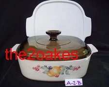 A-2 Corning Ware Corelle ABUNDANCE Casserole Dish 2 qt quart Pyrex Lid Cover
