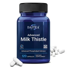 DAITEA Advanced Milk Thistle Spectrum Support for Liver Health 120 Capsules