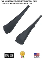 PAIR DRIVERS PASSENGER LEFT RIGHT SIDE COWL EXTENSION FOR 2014-2020 NISSAN ROGUE