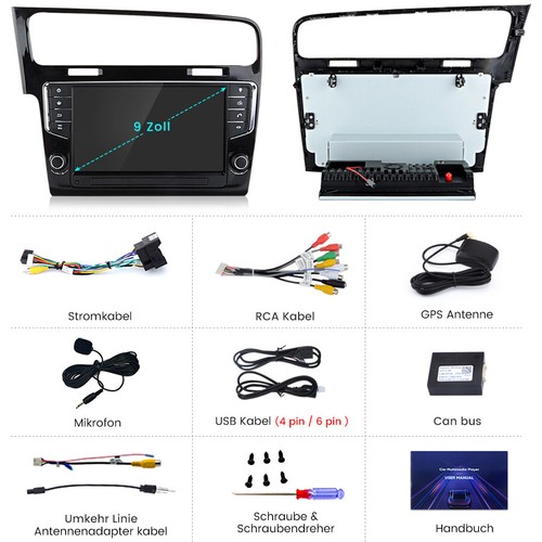 Für VW Golf 7 ab 2012 Radio Android 14 Autoradio Carplay Navi Bluetooth RDS DAB+ - Bild 12 von 12