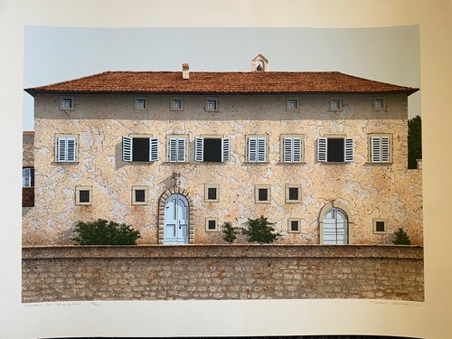 TERENCE WARREN b1948 Limited Ed SCREENPRINT "Castello di Nipozzano" Tuscany - Picture 2 of 5