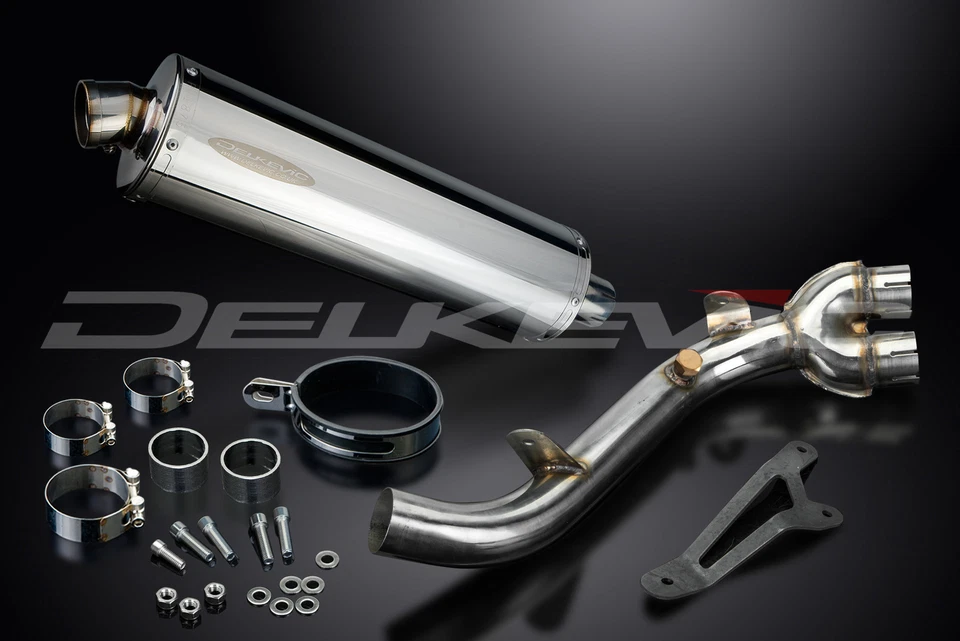Kit silenciador de escape ovalado de acero inoxidable 18" deslizable Honda CB1000R CB1000RA 2008-2016 Foto 3 de 4