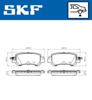 Vkbp 90418 A Skf Bremsbelagsatz, Scheibenbremse FüR Mazda