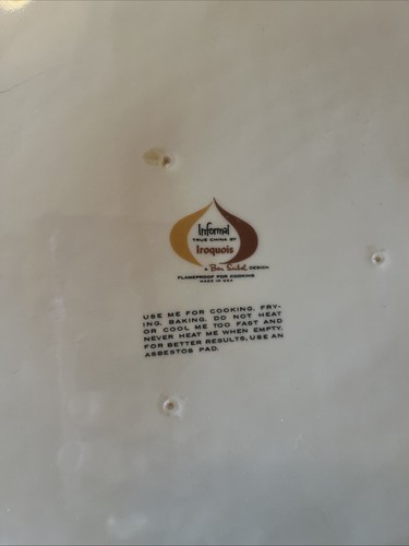 INFORMAL by IROQUOIS Ben Seibel Design True China Dutch Oven MCM Blue Diamonds - Picture 8 of 11