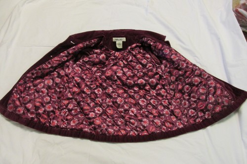 CHEROKEE Girls Purple velveteen Jacket Size 5T Lined 4 Large Buttons Pockets - Picture 6 of 7