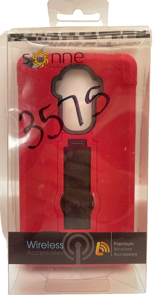 Sonne Premium Telefono Custodia Con Cavalletto per LG G Stylo (LS770) - Red/Nero - Immagine 2 di 4