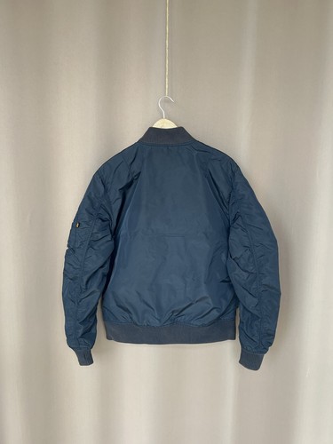 Alpha Industries Mens Full-Zip Bomber Jacket Size M Navy Aviator Windbreaker - 第 7/15 張圖片
