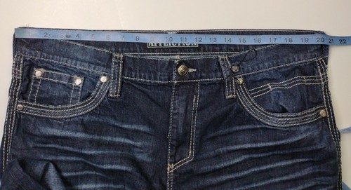 Affliction Blake Ringo blaue Herrenjeans gerades Etikett Größe 38 misst 40 x 35 - Bild 10 von 12