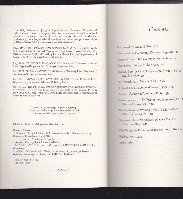 【中古】 The Animus: The Spirit of the Inner Truth in Women, Volume 2/CHIRON PUBN/Barbara Hannah The Animus: Spirit of the Inner Truth in Women Vol. 2 by