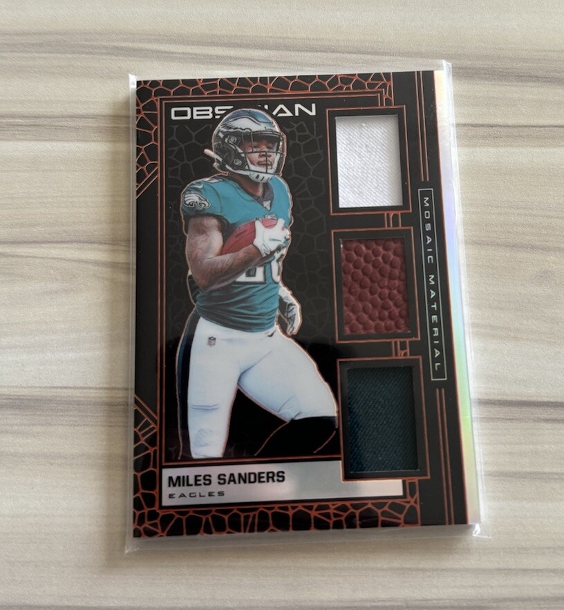 Miles Sanders Panini Obsidian Mosaic Material #MM10 Base