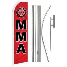 "MMA" Advertising Super Flag & Pole Kit mixed martial arts
