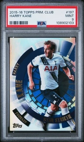 2015-16 Topps Premier Club Harry Kane Rookie Card RC #197 PSA 9 Pop 2 No 10s
