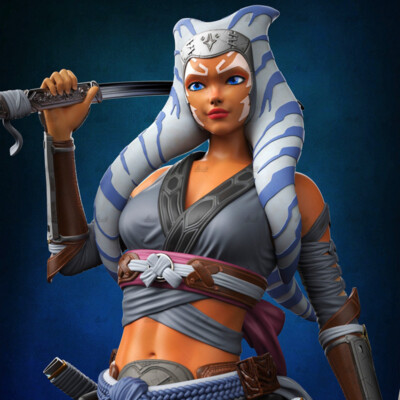 Ahsoka Tano 1/8 1/6 3D print figure Model Kit Unpainted Unassembled Garage Kit