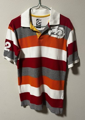 Ecko Unltd Polo Style Shirt, Boys Large Embroidered, Red, White, Gray, Orange