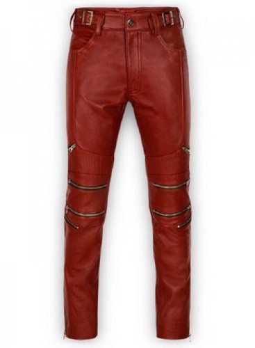 Pelle Pantaloni Jeans Uomo Pantalone Uomo STILE American Moto Kink Pantaloni  7 | eBay