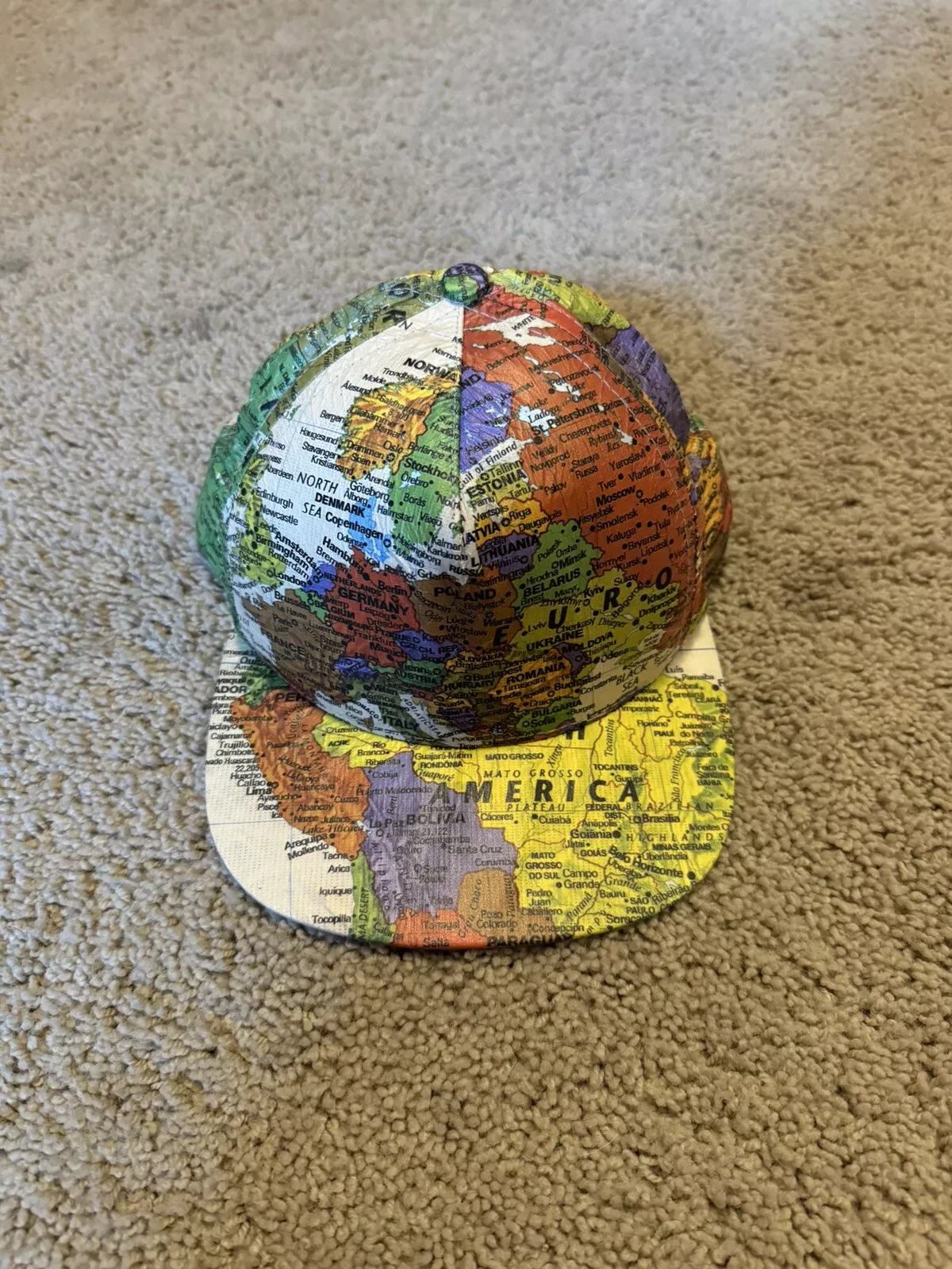 Supreme World Map SS 2012 Snapback Hat