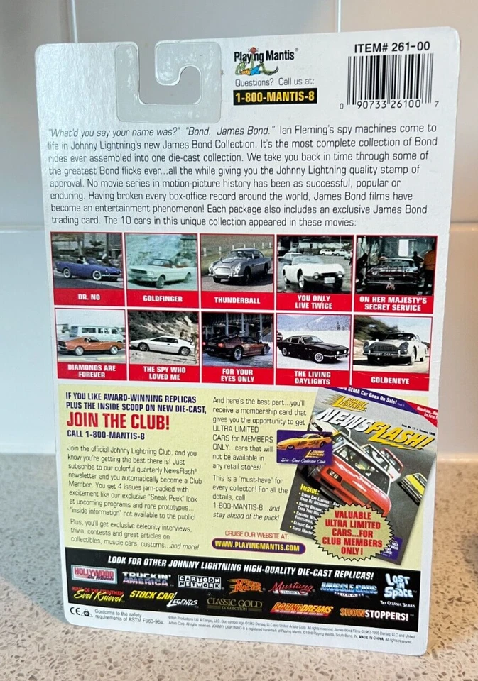 1998 Johnny Lightning James Bond 007 Sunbeam Alpine Dr No Foto 4 de 4