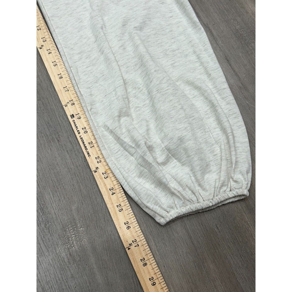 Eberjey Sweatpants Womens Large Gray Cotton Pleated Drawstring Tapered