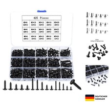 Schwarz Blechschrauben Set aus Kohlenstoffstahl – Vielseitiges Fixiersortiment