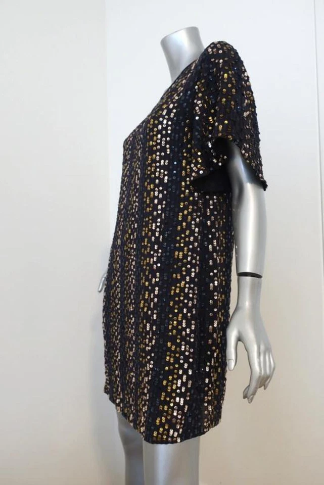 Velvet by Graham & Spencer Vivi Sequin Dress Multi Size Small Short Sleeve Mini - Image 4 of 4