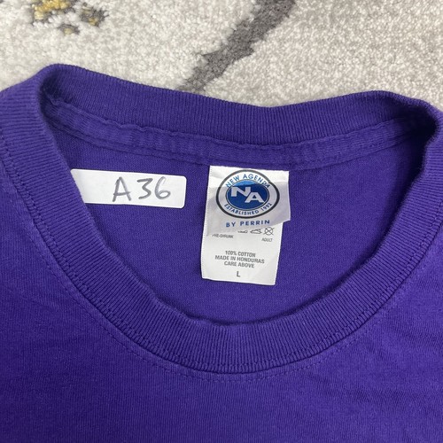 Vintage TCU Texas Christian University T Shirt Adult Large Cotton Purple Mens - Picture 7 of 7