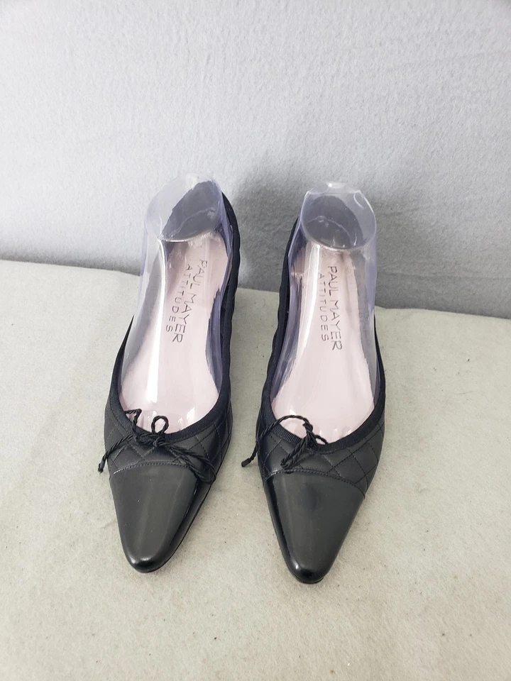 Zapatos de salón Paul Mayer Attitudes para mujer 8,5 acolchados de cuero tacón bloque hechos en España Foto 4 de 4