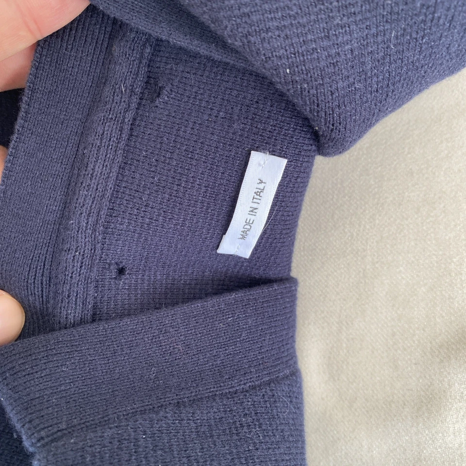 TOM BROWN blue Women’s Sweater Wool Mixed With Golden Buttons M/ In Italy VGC - Image 3 of 4